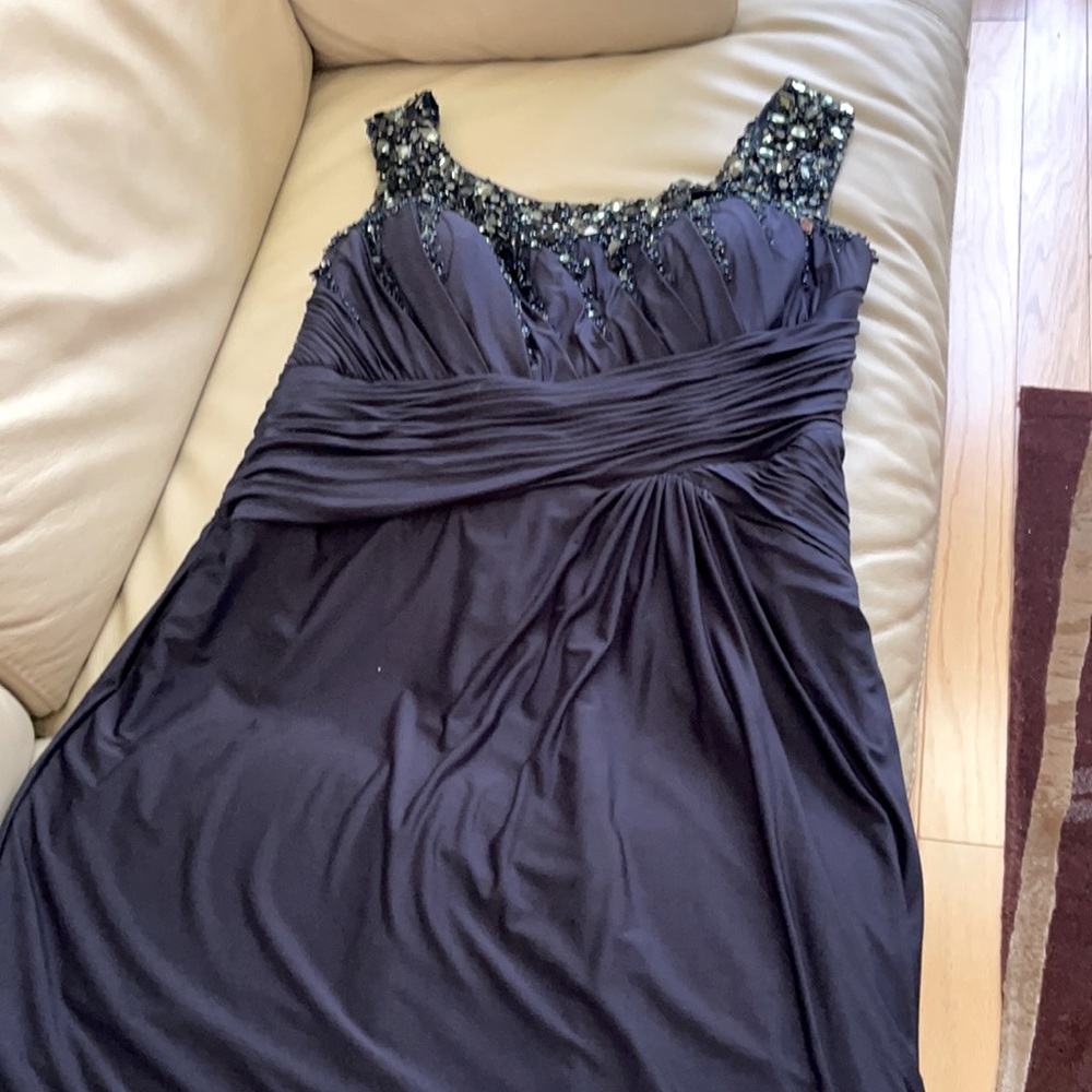 Mother of the bride custom made dress size 16, Navy